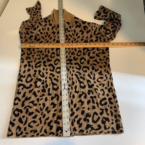 J Crew Cardigan Womens XS Extra Small Cheetah Wool Blend Open Front Sweater - Picture 11 of 13
